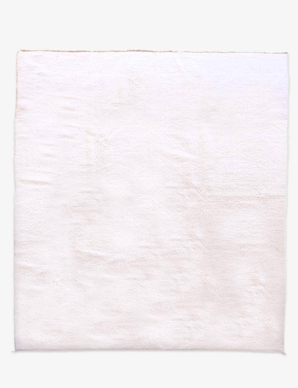 Modern Plain White Rug - 448 x 314 cm
