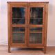 Ancien cabinet vitré en teck birman