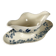 Longwy sauceboat, late 19th century "Ycho", blue ironstone