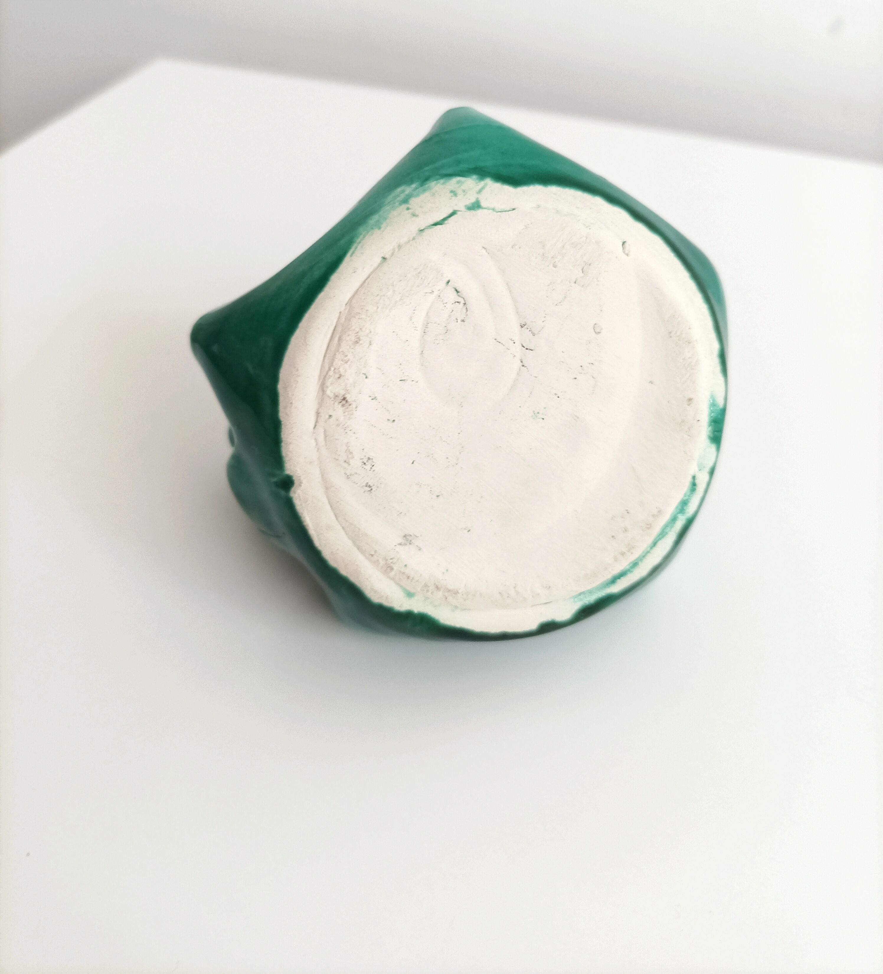 Vallauris style glazed hand candle holder