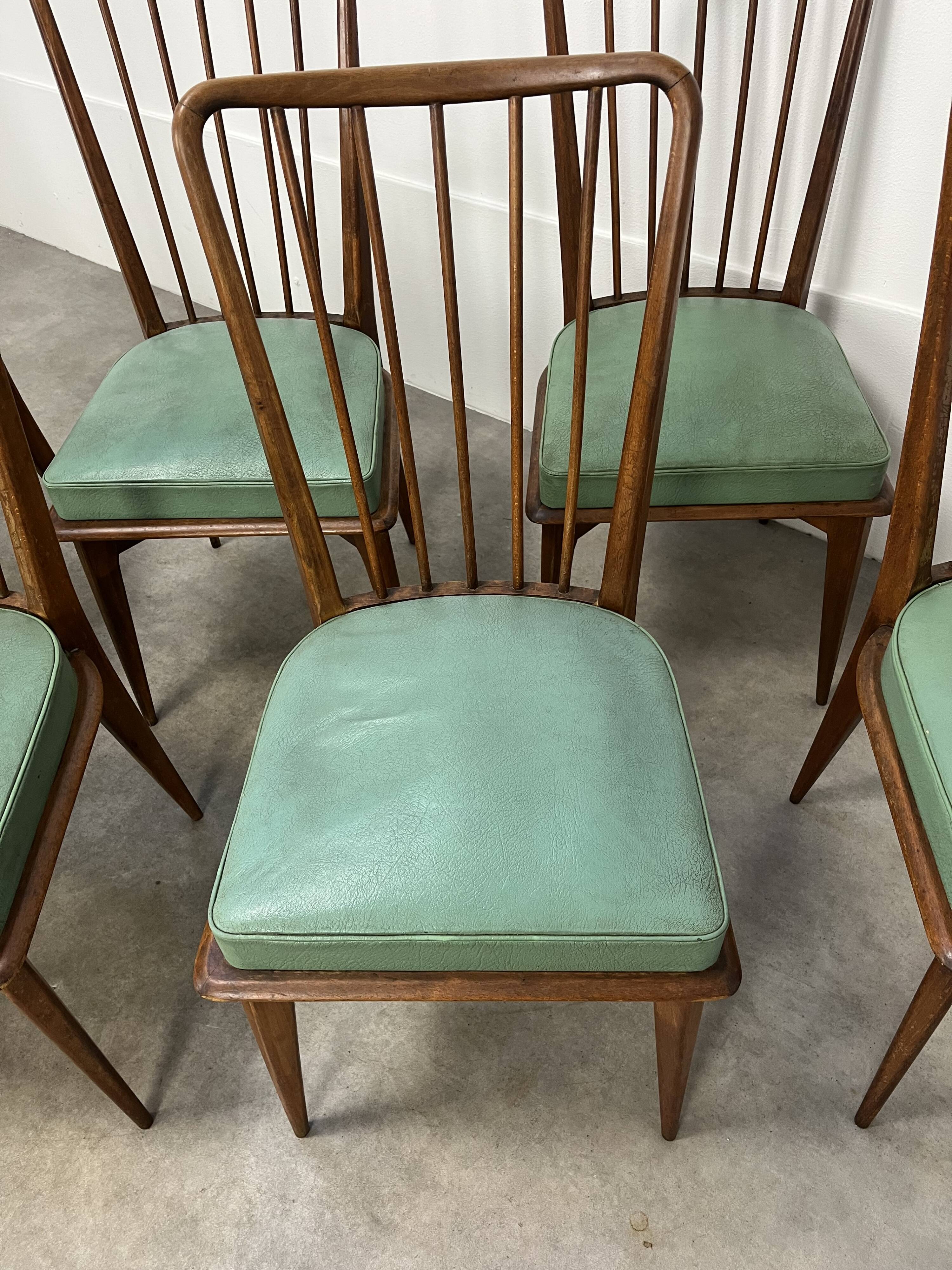 8 Charles Ramos chairs from the 50s