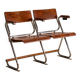 Two-seater folding bench, Bauhaus style, 1930s, Czechoslovakia