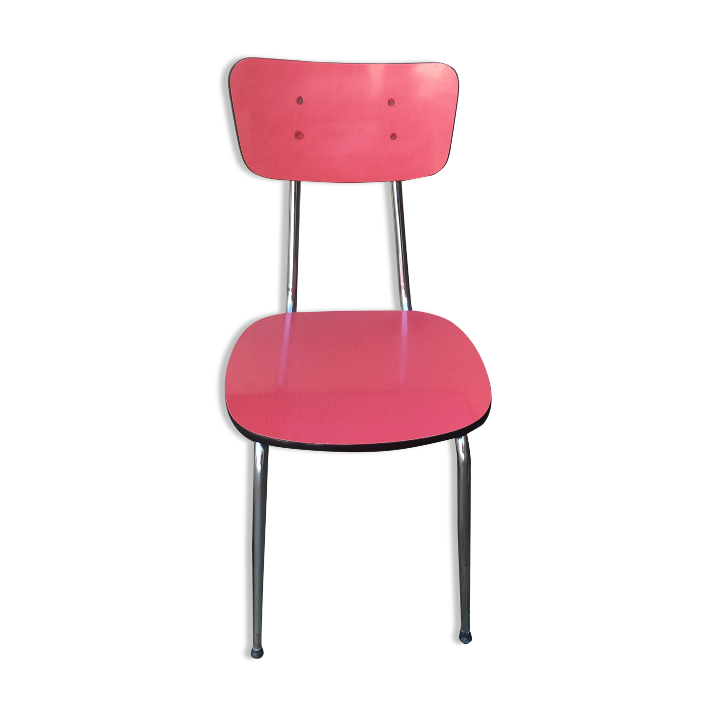 50s red-red formica Roc chair