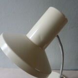 White metal lamp with flexible arm from the 50s