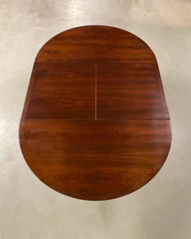 1960s Midcentury round rosewood dining table, Lübke
