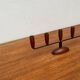 Teak candlestick in mid-century Danish string style, 1960s.