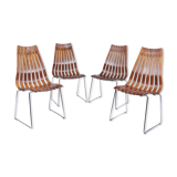 Set of 4 mid century dining chairs by Hans Brattrud for Hove Mobler