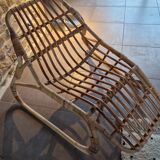 Fauteuil rotin allongé
