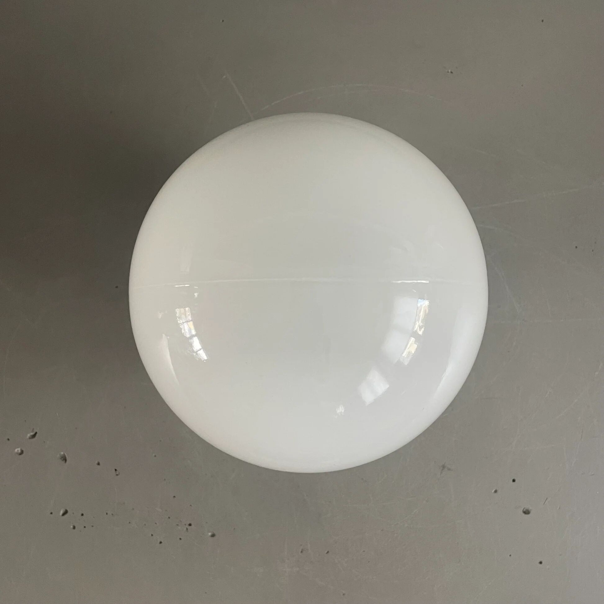 Wall light or ceiling light in porcelain and white glass