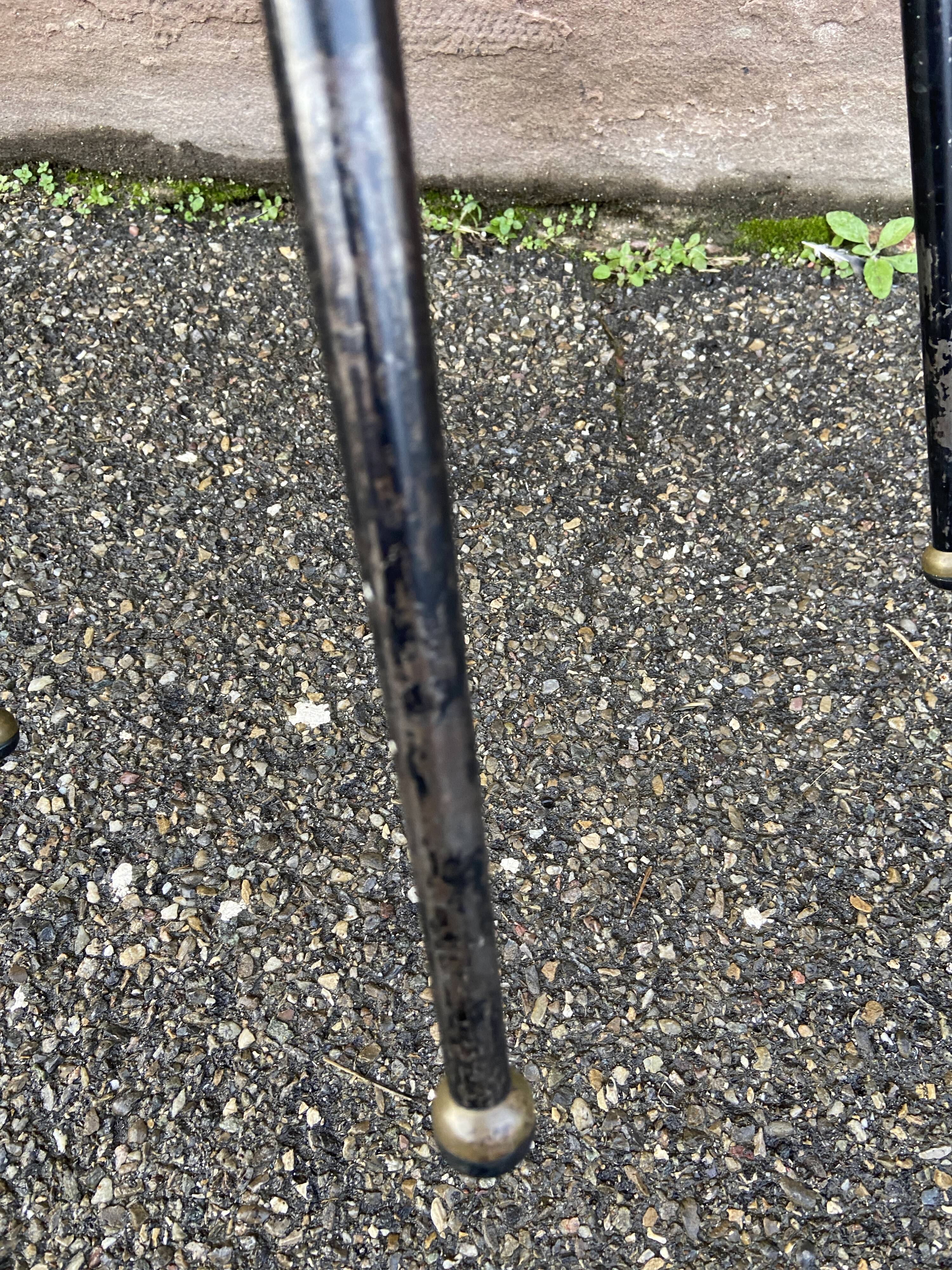 Vintage Scandinavian metal & formica stool 60s