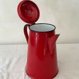 Vintage 1950 red enamelled sheet metal