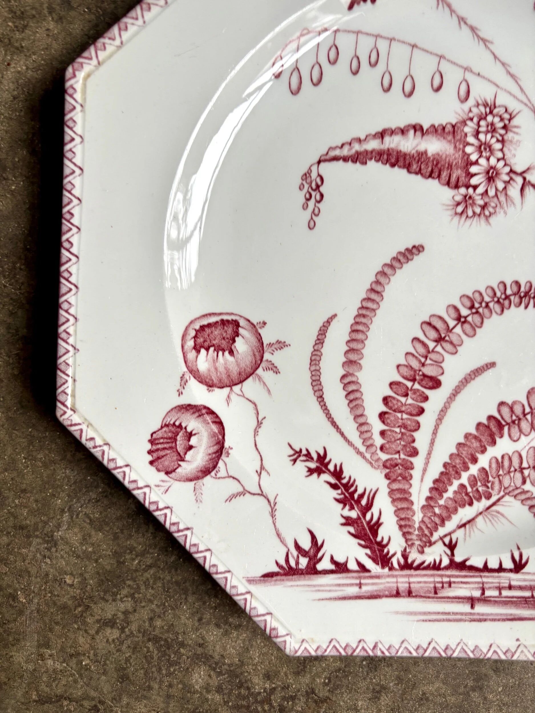 Small earthenware dish from Clairefontaine, "Indiana" service.