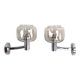 Chrome-plated metal and glass wall lights, 1970