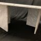 Table basse vintage en marbre blanc de carrare