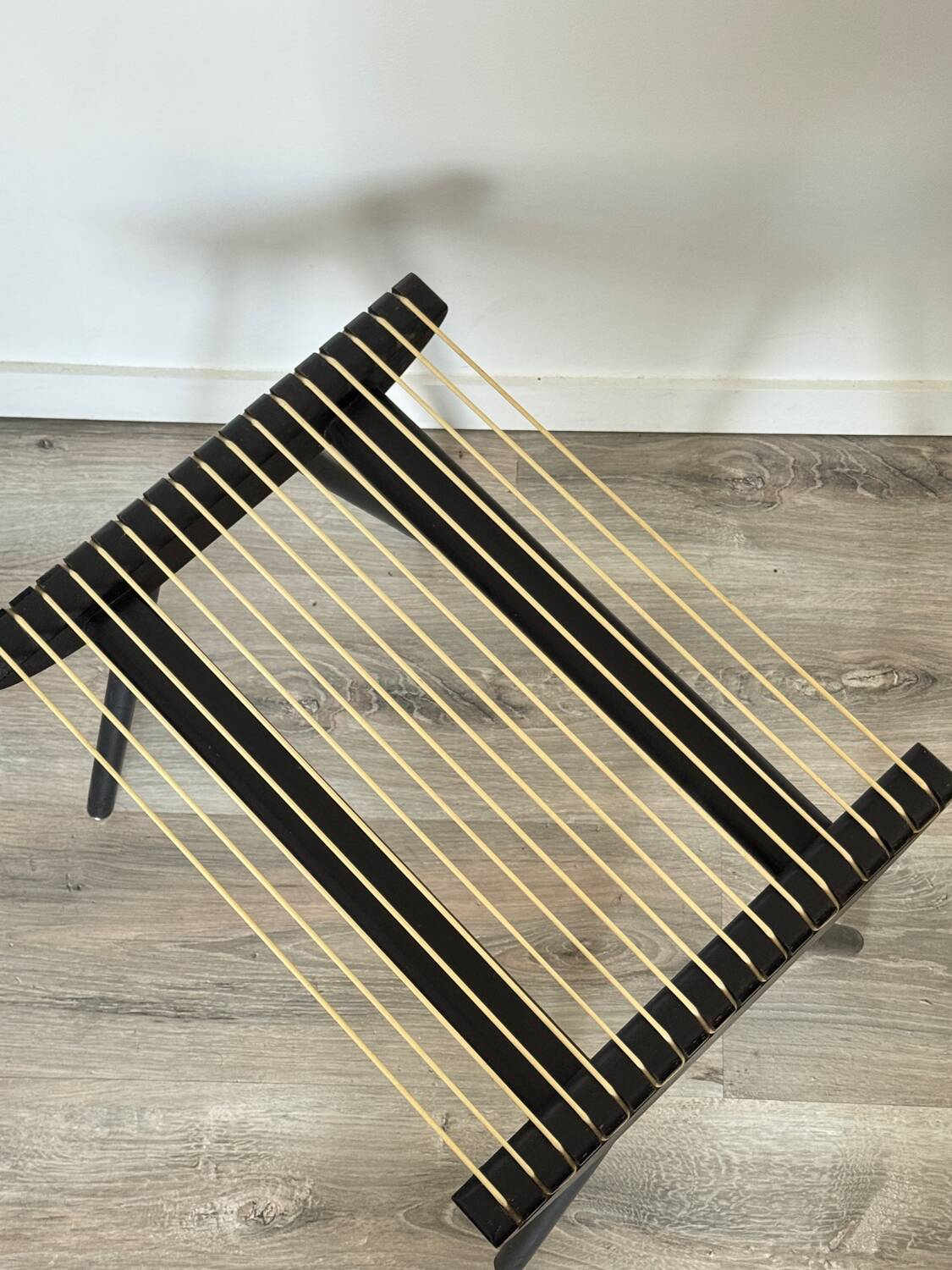 Vintage black Georges Tigien stool