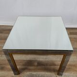 Table basse de Renato Zevi avec plateau en miroir, années 70