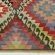 6x10 Green & Red Tribal Vintage Kilim Rug, 199x320Cm