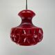 Red glass pendant by Peill and Putzler 1960
