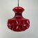 Red glass pendant by Peill and Putzler 1960