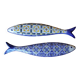 2 ceramic sardines