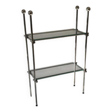 Étagère, bibliothèque minimaliste, Italie 1970