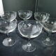 Set de 6 coupes à champagne vintage en verre moulé