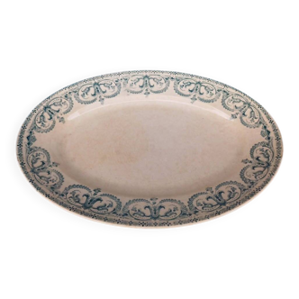 Oval ironstone plate from around 1900.