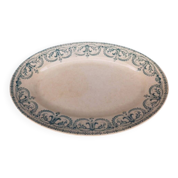 Oval ironstone plate from around 1900.