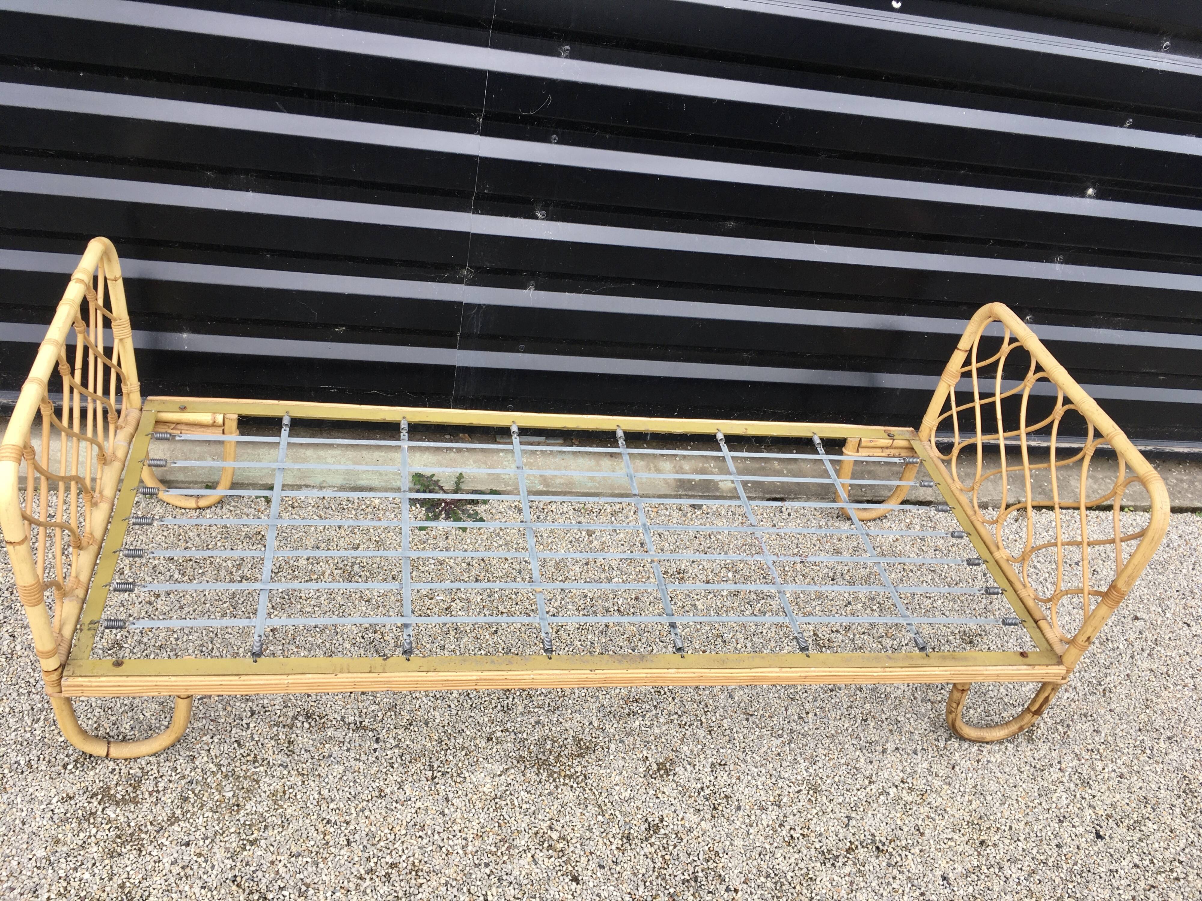 Bamboo and rattan bed