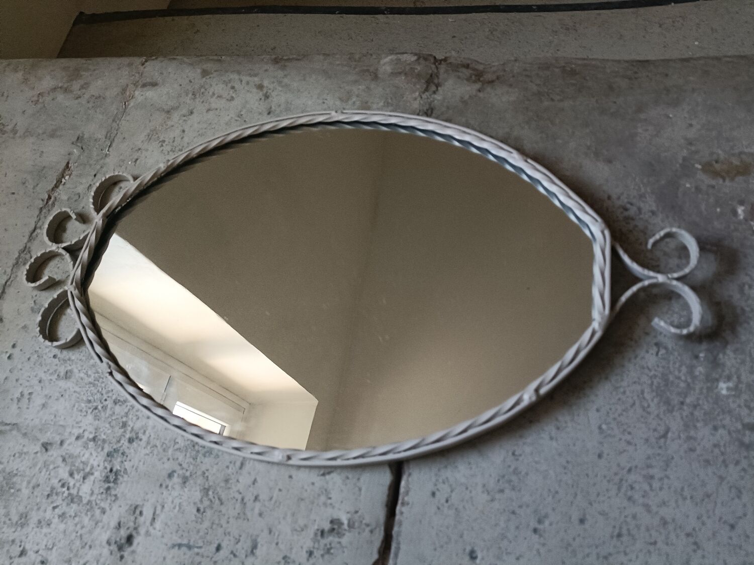 Vintage wrought iron mirror