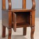 Antique walnut bedside tables with drawer, Italy, 19th century.