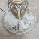 Antique Japanese handpainted floorlight white and gold (new shade)