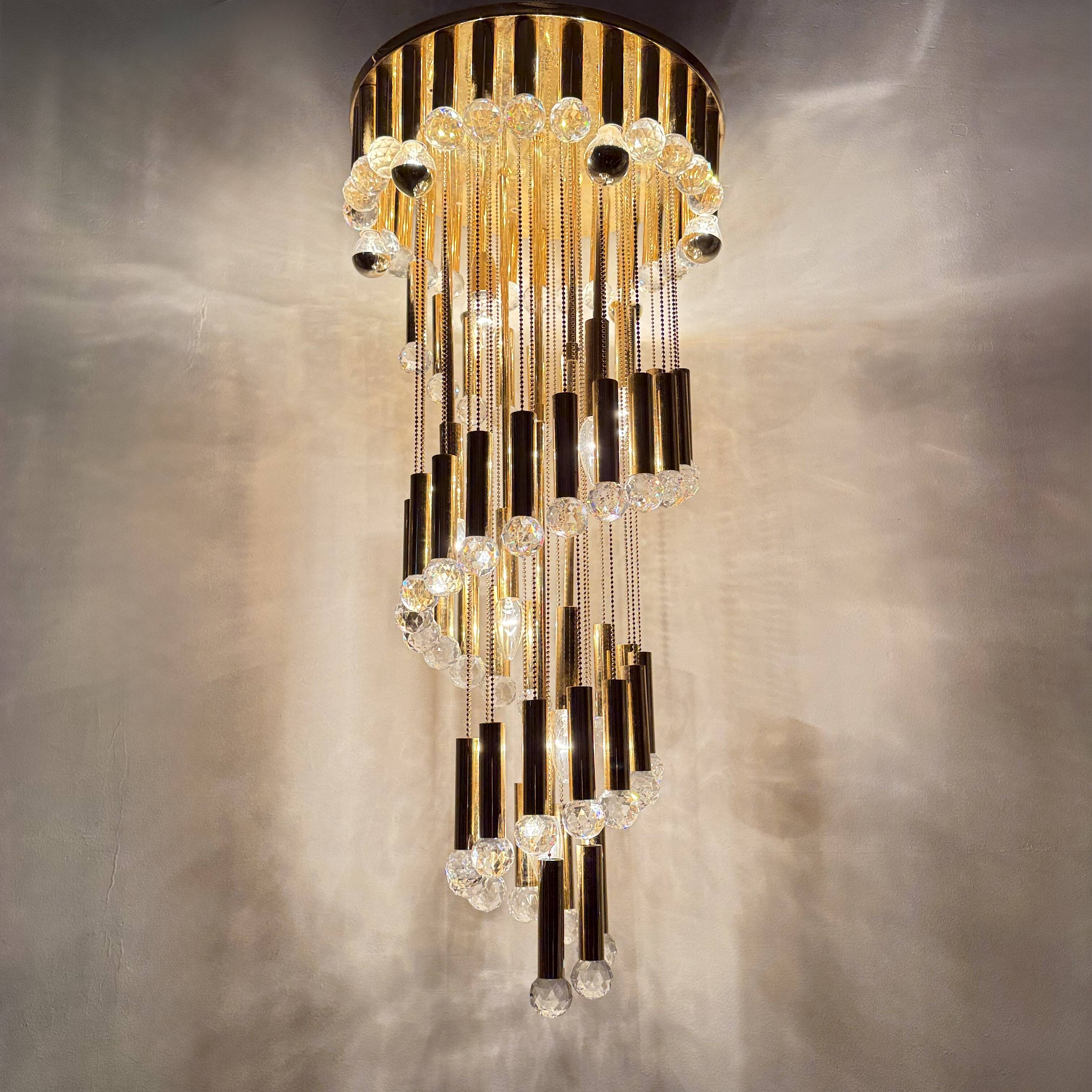 Mid-century design hanging lamp by Ernst Palme , Germany , 1970s