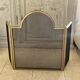Vintage brass fire screen with 3 panels