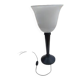 Lampe Jumo bakélite et opaline blanche