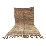Moroccan peach and green carpet - 220 x 388 cm