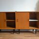Pair of modular modernist buffets as a bookshelf.