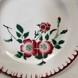 4 assiettes à dessert Sarreguemines épernay faïence vintage