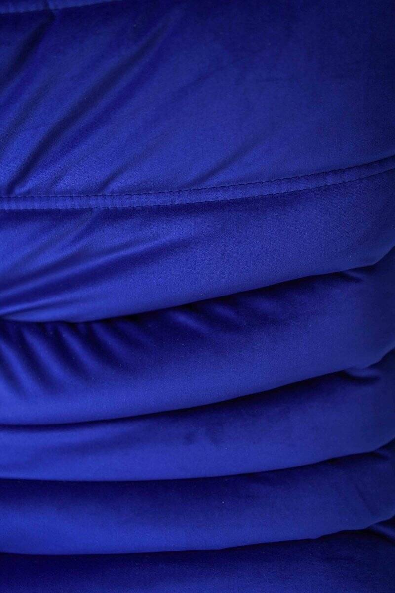 Coral corduroy Togo lounge chair by Michel Ducaroy for Ligne Roset