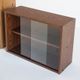 Set of 4 vintage CD shelves with glass doors, France 1990