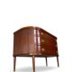 Large half-moon shaped chest of drawers/hall console, 1930s/1940s.