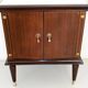 Pair of Black Walnut Nightstands with Marble Top ascr. to Paolo Buffa, Ita