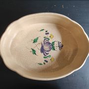 Antique serving plate, or "jardinière" from the faience of La Rochelle, 18th