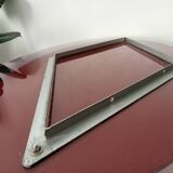 Vintage oval plexiglass mirror from the 70s by Harvey Guzzini
