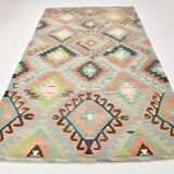 Light Blue & Green Tribal Kilim Rug, 181x315Cm