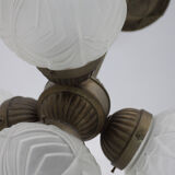 Suspension quatre globes art déco 1930