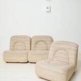 Beige modular sofa, Space Age, Italy, 1970s