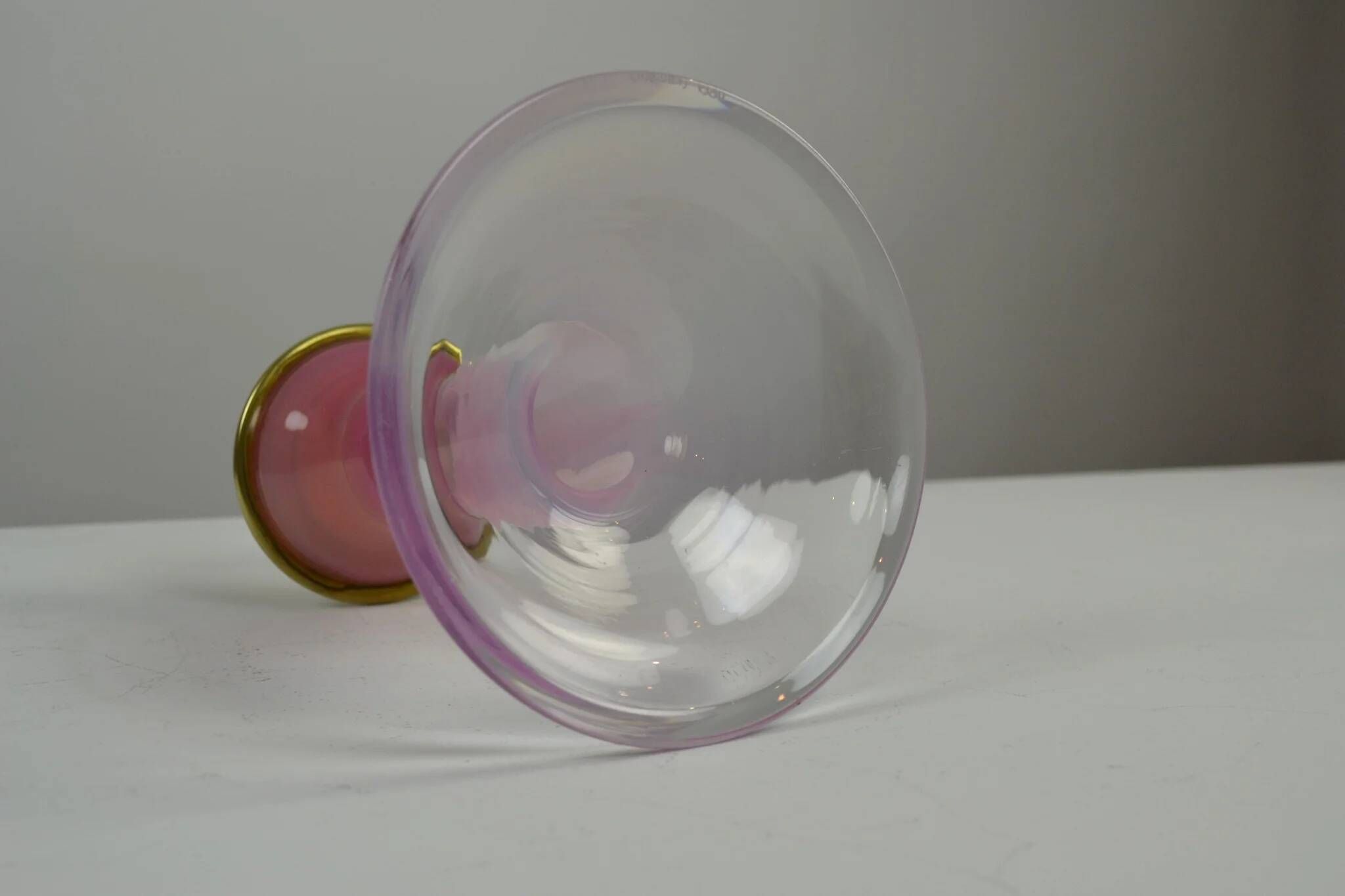 Full Lead Crystal Candle holder by Hanne Dreutler for Studio Åhus, Sweden, 1980