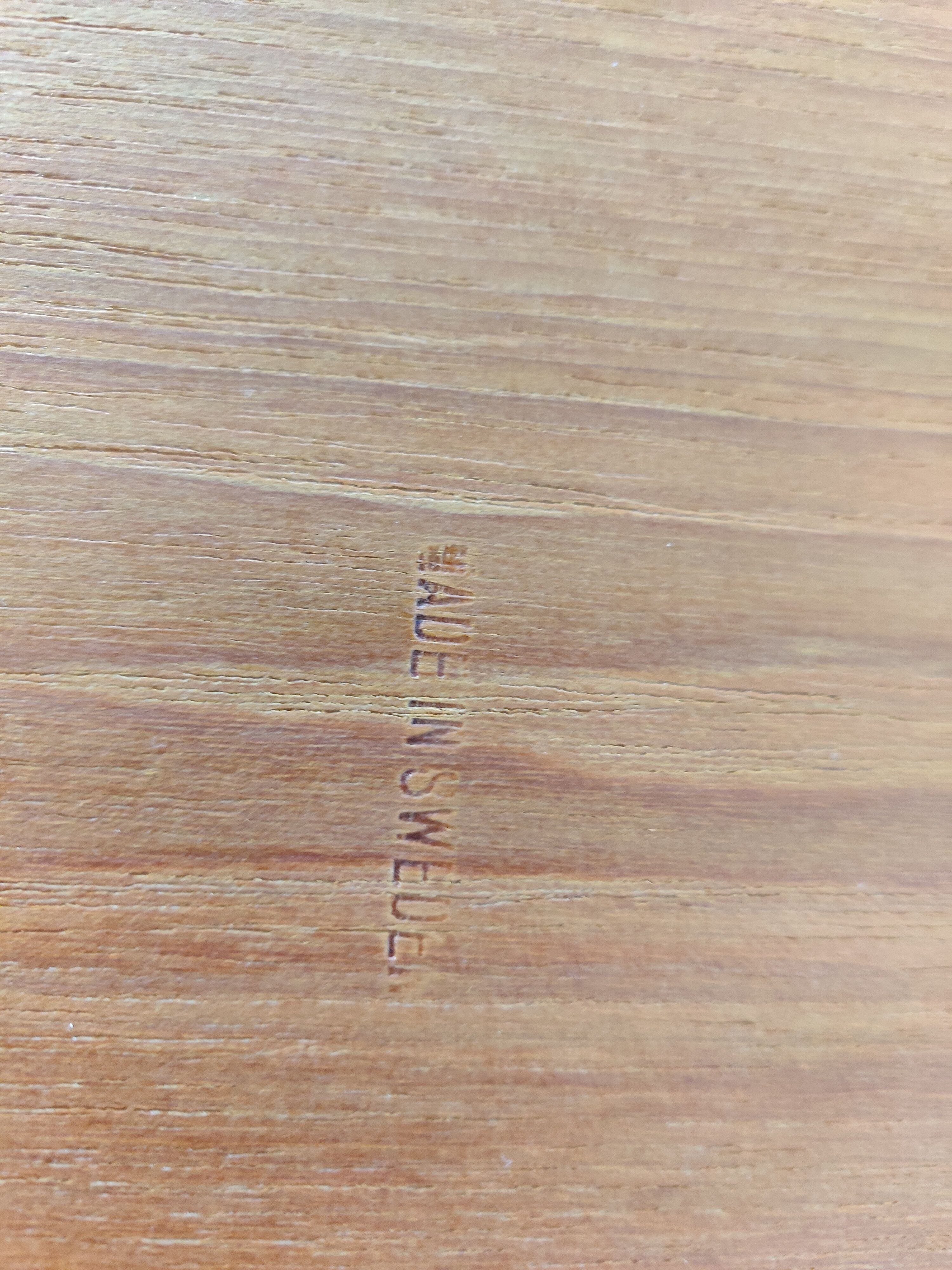 Scandinavian teak and metal dessert by Paul Nagel, Made in sweden 60s