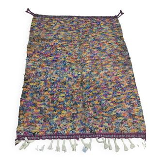 Moroccan Berber Boujad rug, Painting carpet, 1m90 x 1m40